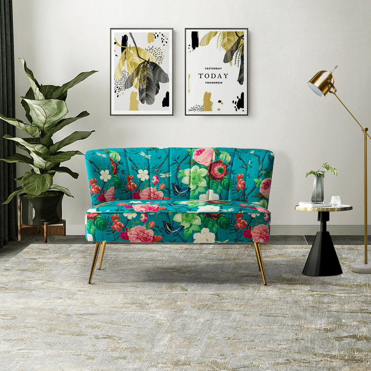 Floral sofa deals and loveseat